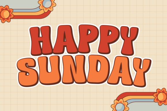 Enjoy Retro Font PNG with transparent background - Preview 1