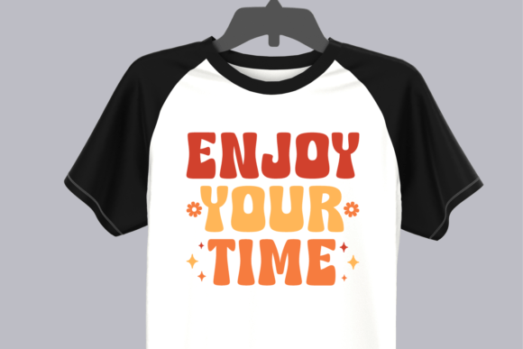 Enjoy Retro Font PNG with transparent background - Preview 4