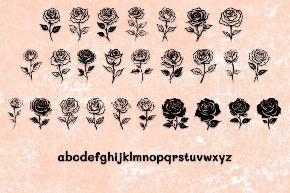 Lucky Rose Font PNG with transparent background - Preview 1