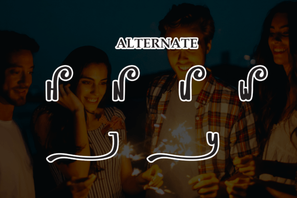 Nightjoy Font PNG with transparent background - Preview 6