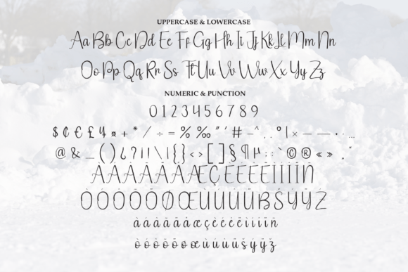 Snowdrift Font PNG with transparent background - Preview 6