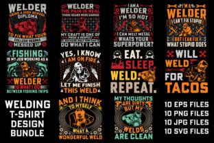 Welder Welding T-Shirt Design Bundle