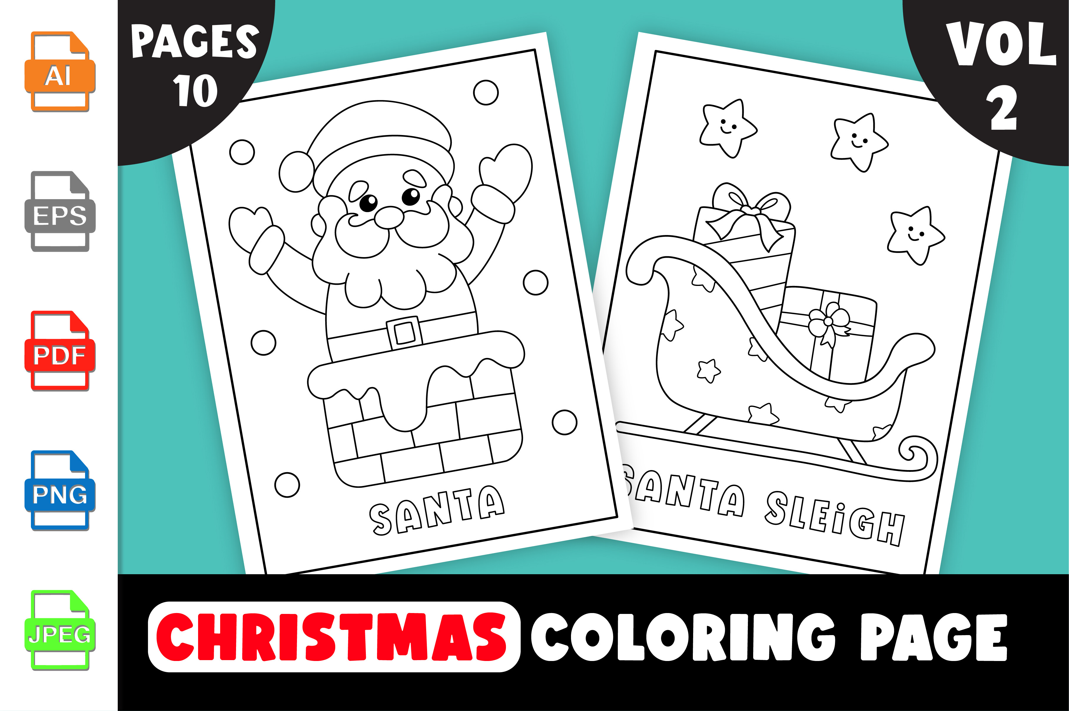 Christmas Coloring Pages for Toddlers
