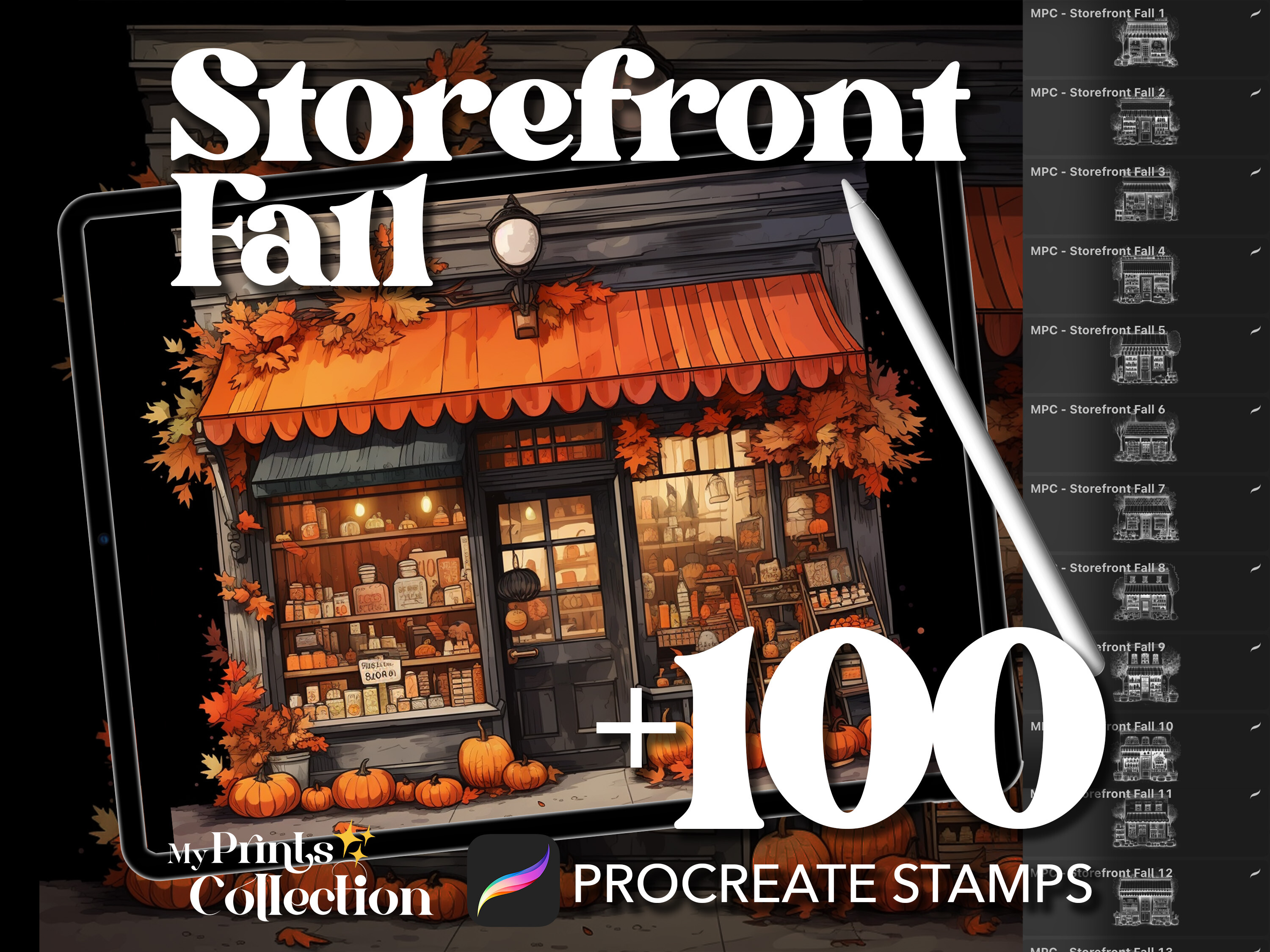 100+ Procreate Storefront Fall Stamps Graphic by myprintscollection ...