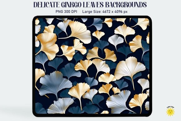 Delicate Ginkgo Leaves Background Graphic Backgrounds By Lazy Sun