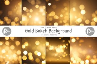 Digital Paper Gold Bokeh Background Graphic by Artnoy · Creative Fabrica