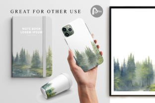Digital Paper Watercolor Landscape Tree Graphic by Artnoy · Creative ...