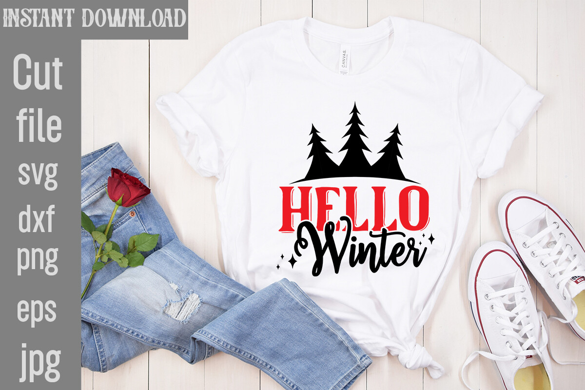 Hello Winter SVG Cut File Graphic by SimaCrafts · Creative Fabrica