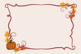 Thanksgiving card frame border vector