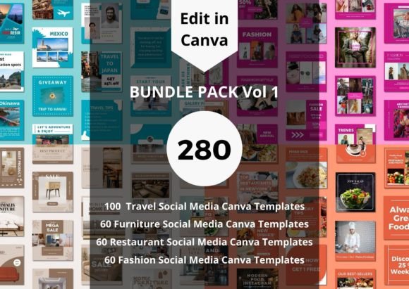 280 Social Media Canva Templates