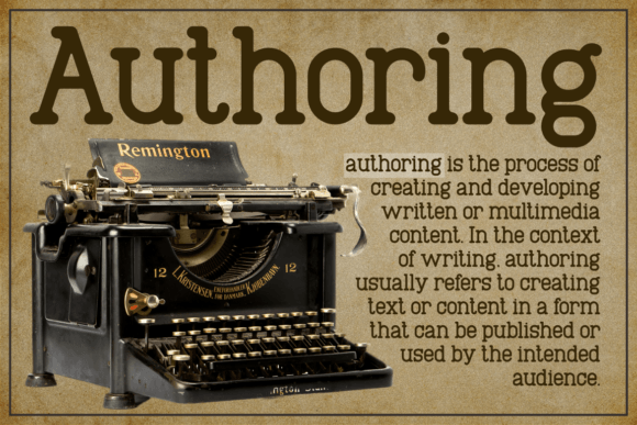 Authoring Font - Preview 1