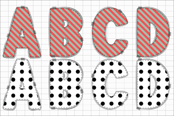 Christmas Clipart Font PNG with transparent background - Preview 1