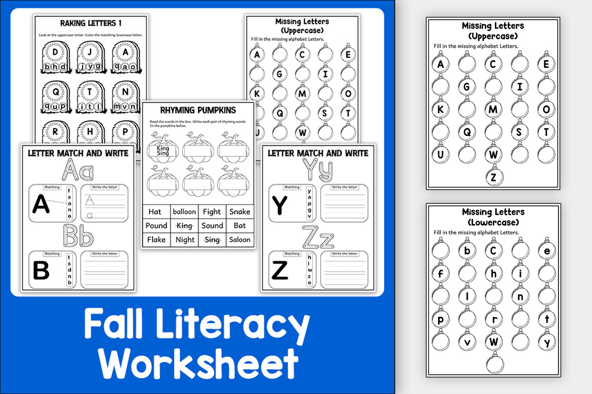 Fall Literacy Activity for Kindergarten