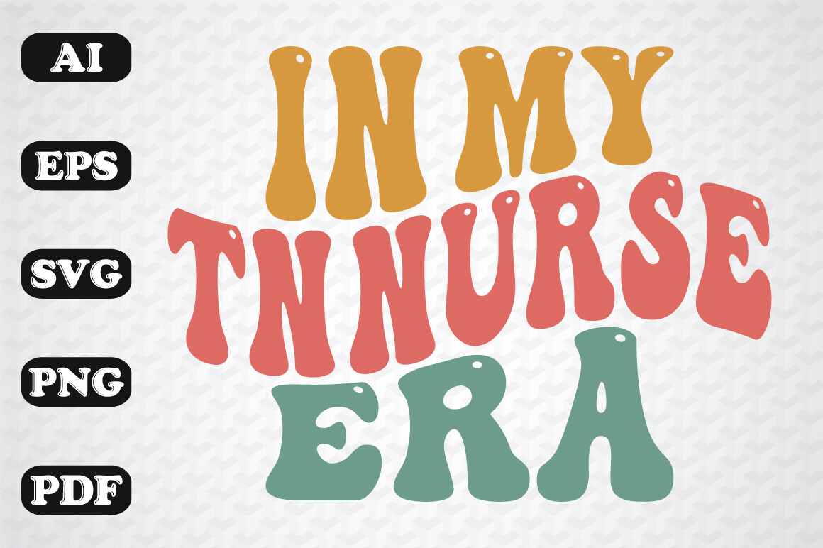 In My Tn Nurse Era Wavy Svg Graphic by sujon1638 · Creative Fabrica