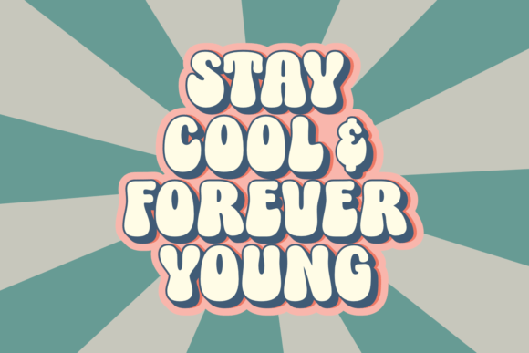 Just Retro Font PNG with transparent background - Preview 1