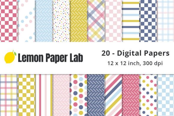 Pink, Purple and Yellow Digital Paper