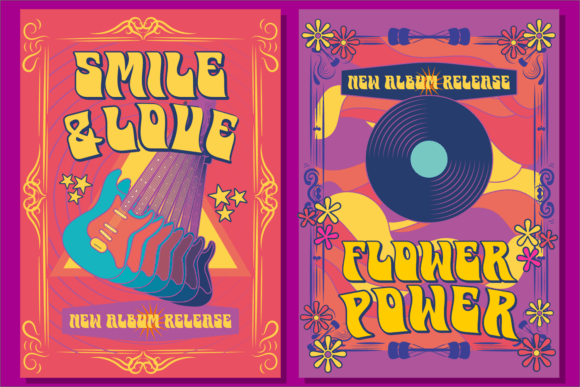 Psychedelic Vibes Font PNG with transparent background - Preview 1