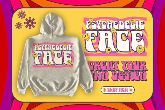 Psychedelic Vibes Font PNG with transparent background - Preview 2