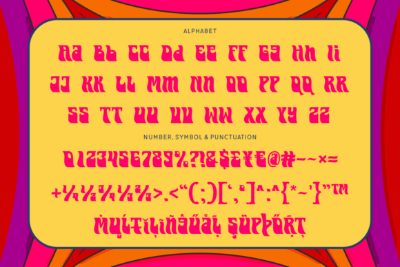 Psychedelic Vibes Font PNG with transparent background - Preview 3