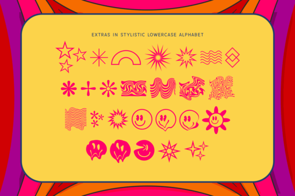 Psychedelic Vibes Font PNG with transparent background - Preview 4