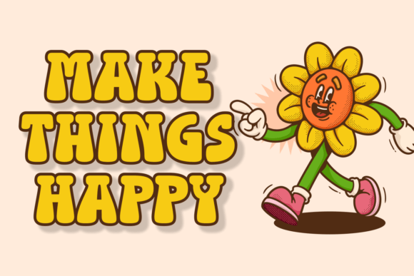 Retro Great Font PNG with transparent background - Preview 1