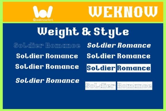 Romance Soldier Font PNG with transparent background - Preview 6