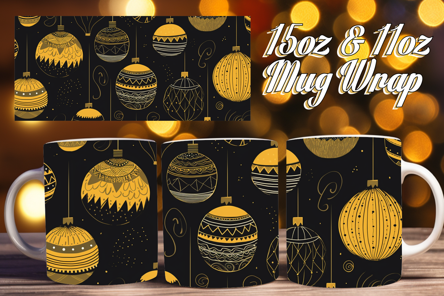 Xmas Mug Wrap Simple Tree Graphic by svgyeahyouknowme · Creative Fabrica