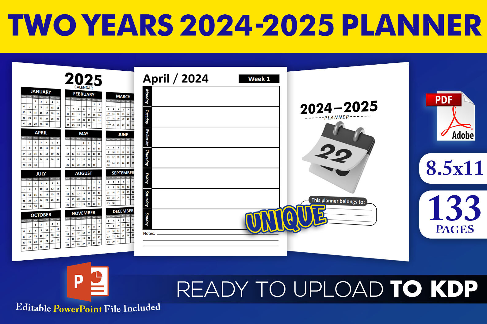 2024-2025 WEEKLY PLANNER KDP INTERIOR Graphic by Beast Designer ...