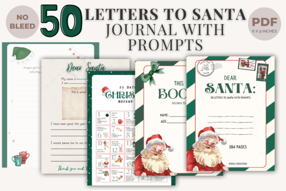 50 Letters to Santa Prompt Journal