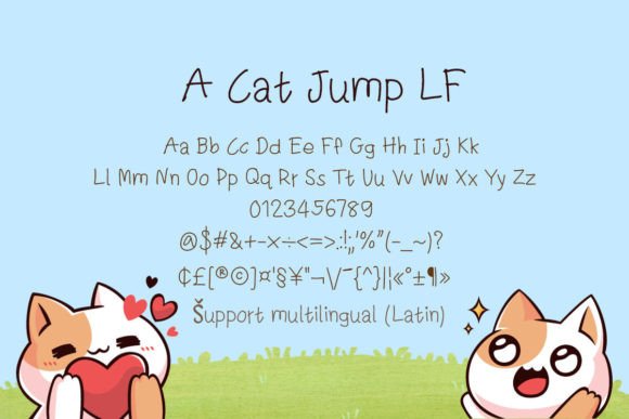 A Cat Jump Lf Font - Preview 1