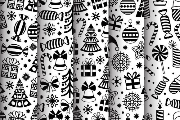 Christmas Black and White Patterns