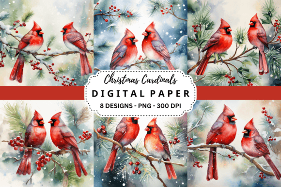 Christmas Cardinals Backgrounds