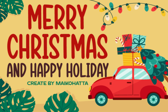Holiday Zone Font PNG with transparent background - Preview 4