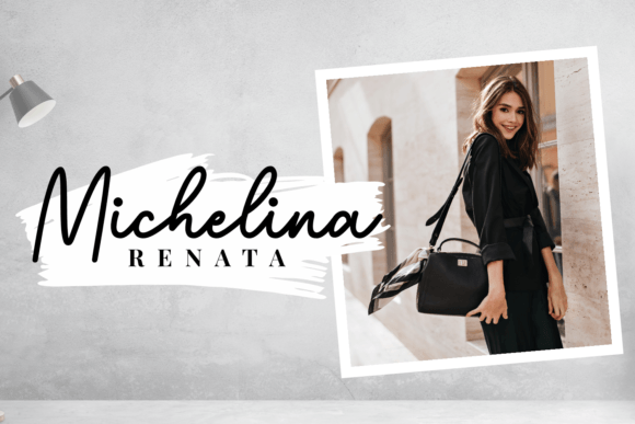 Monalina Girl Font PNG with transparent background - Preview 2