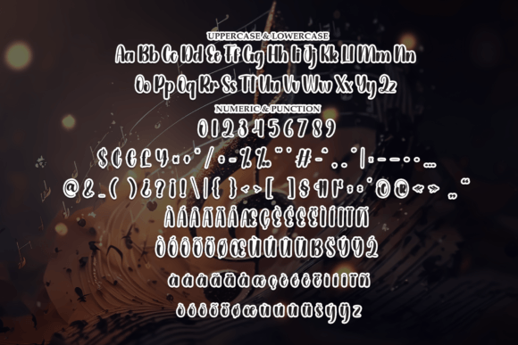 Night Melody Font PNG with transparent background - Preview 6