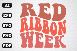 Red Ribbon Week Retro Wavy Svg Graphic by sujon1638 · Creative Fabrica