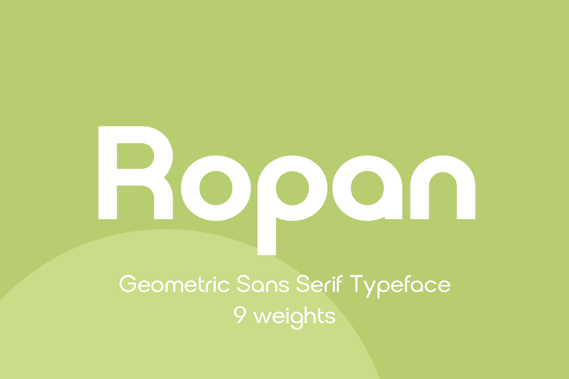 Ropan font preview, clean geometric sans