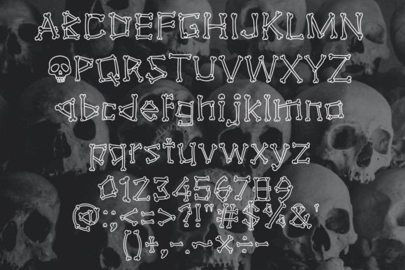 Bones Bony Font - Preview 1