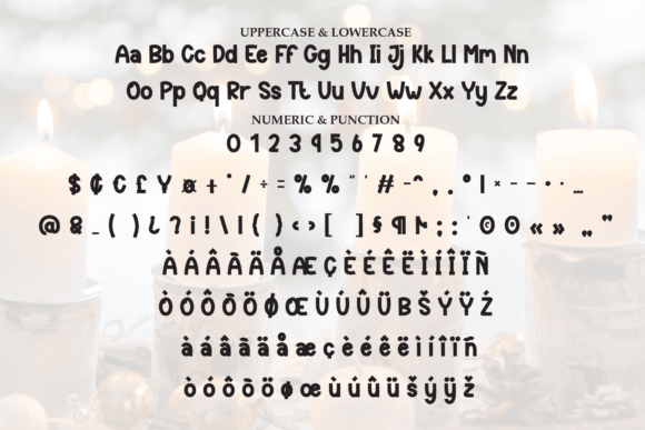 Candles Christmas Font - Preview 6