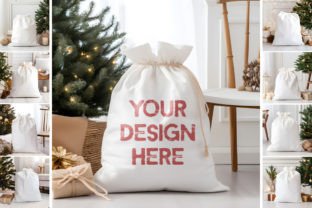 Christmas Santa Sack Mockup Bundle