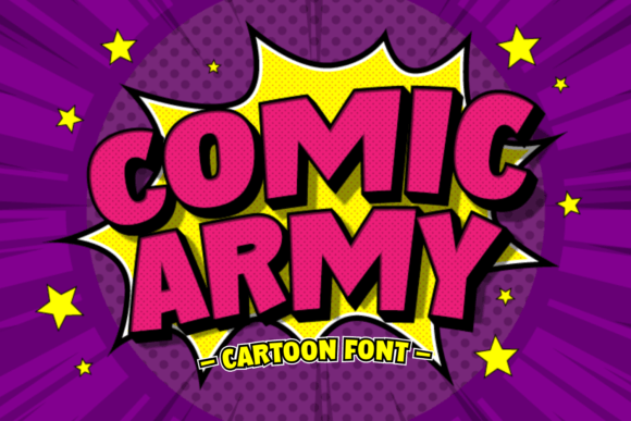 Comic Army Font by Creative Fabrica Fonts · Creative Fabrica font preview