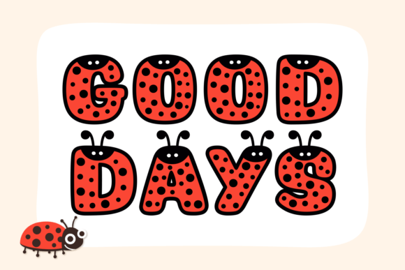 Cute Lady Bugs Font - Preview 2