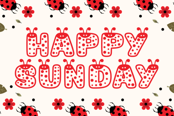 Cute Lady Bugs Font - Preview 4