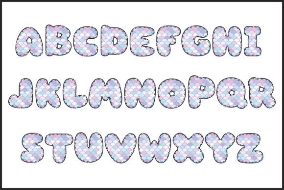 Dream Mermaid Font PNG with transparent background - Preview 1