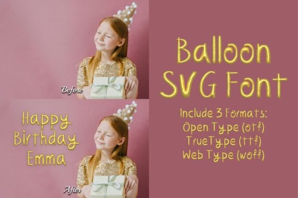 Golden Balloon Font - Preview 5