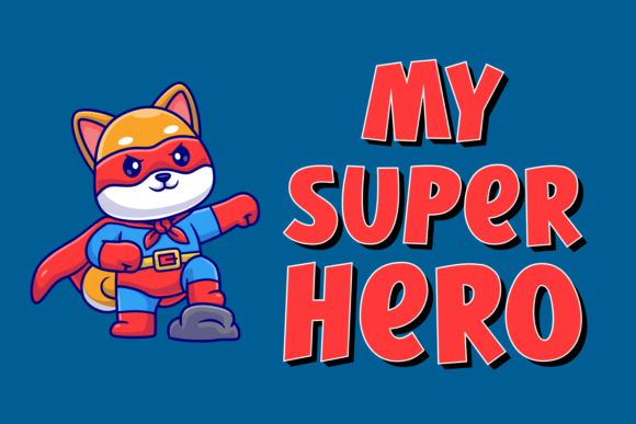 Hero Bocil Font PNG with transparent background - Preview 1