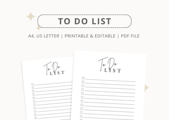 Minimal to Do List Printable