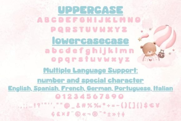 Pastel Sweet Font PNG with transparent background - Preview 4