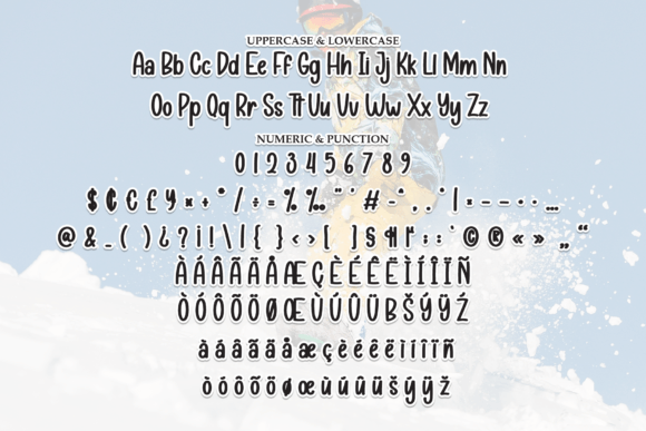 Snow Boarding Font PNG with transparent background - Preview 6