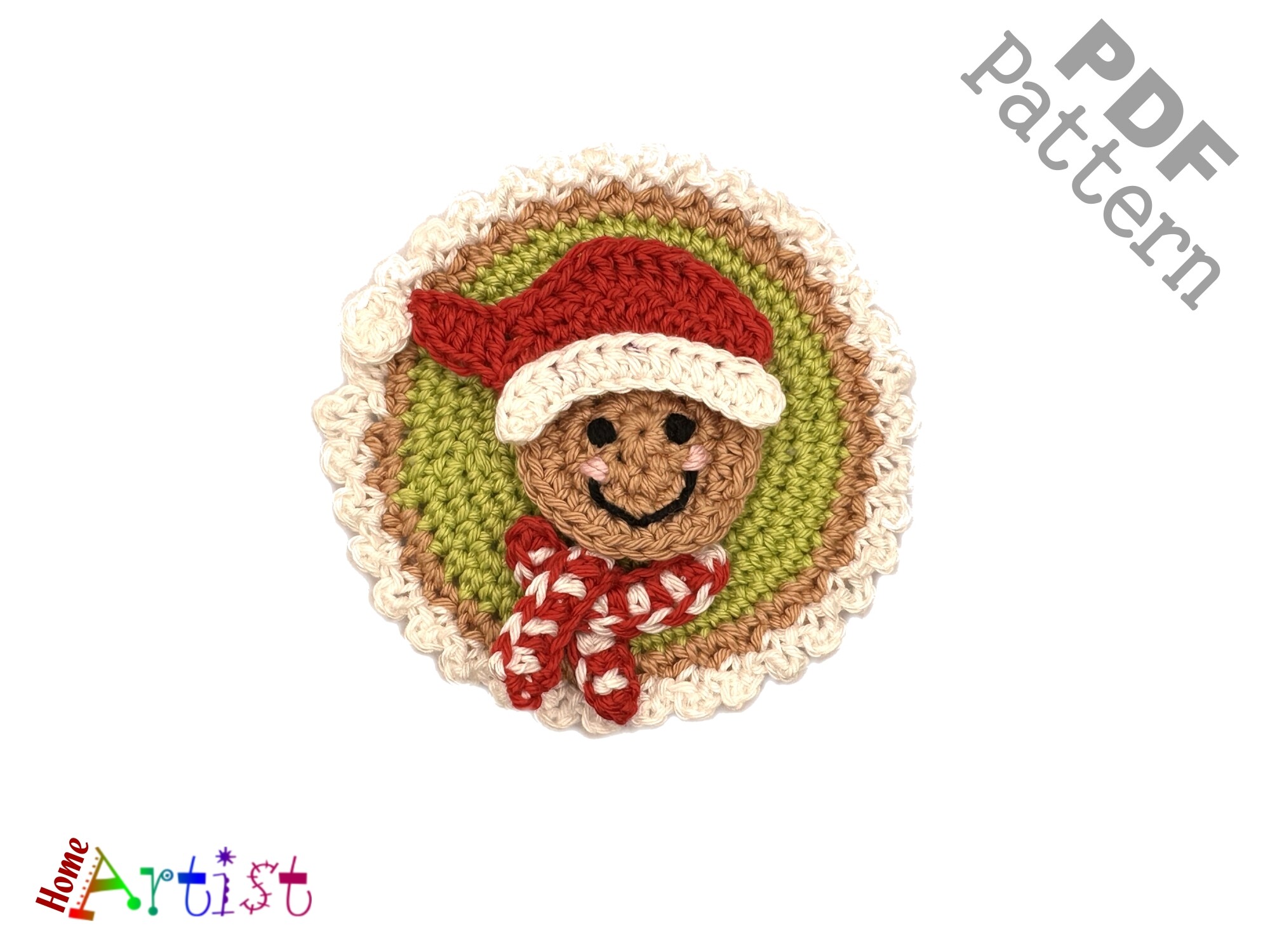Gingerbread Button Crochet Pattern